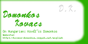 domonkos kovacs business card